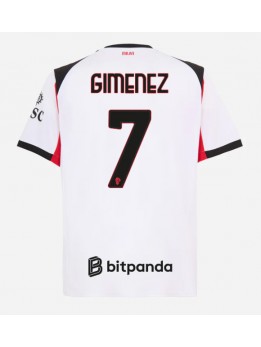 AC Milan Santiago Gimenez #7 Replika Borta Kläder 2025-26 Kortärmad